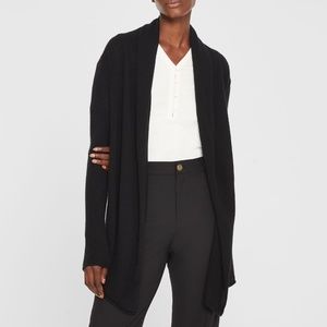 Club Monaco Italian Cashmere Black Open Cardigan Size XS/S